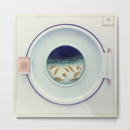 Tumbling goldfish Metal Print