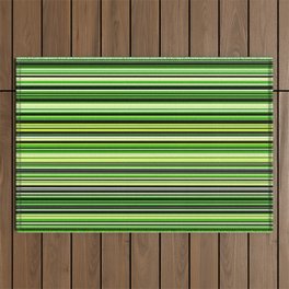 Green stripes Outdoor Rug