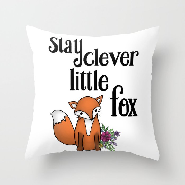 Clever Fox Throw Pillow