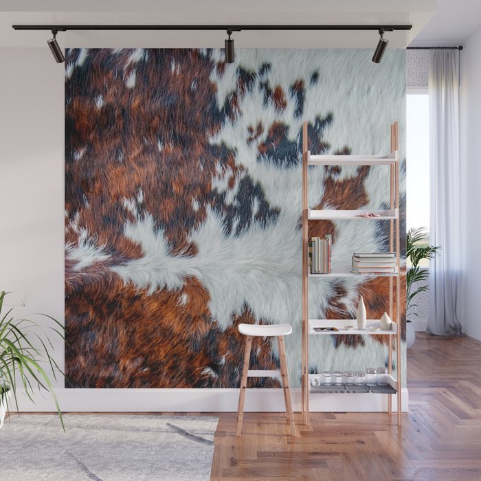 Cowhide Mural, Cow Print Wallpaper for Walls