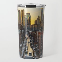 NYC Minimalism | Two Bridges | New York City Views Travel Mug