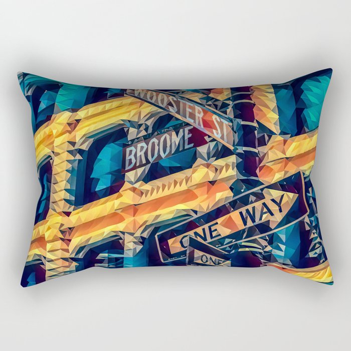 New York City Street signs in SoHo neighborhood of Manhattan Rectangular Pillow