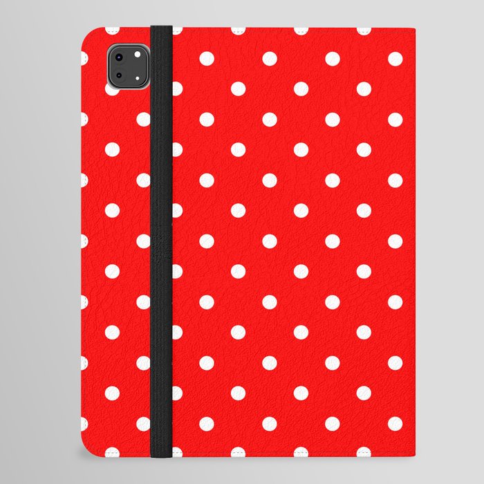 Purely Red - polka 6 iPad Folio Case