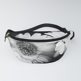 Flowers in Black and White - Nature Vintage Photography Fanny Pack