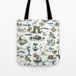 Yellowstone National Park Travel Pattern Design Tote Bag