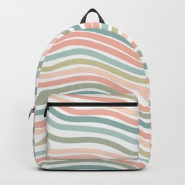 Pastel wave pattern home decor Backpack