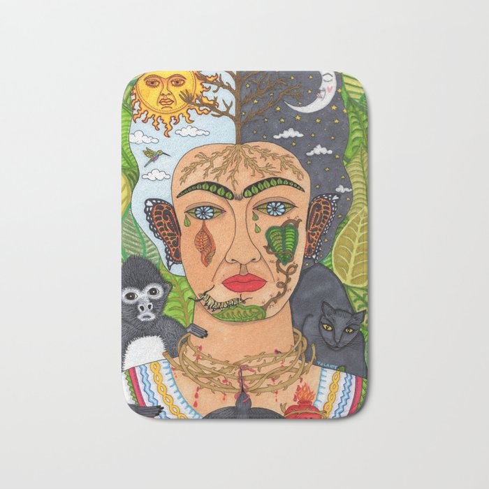 Frida Kahlo Monarca Bath Mat