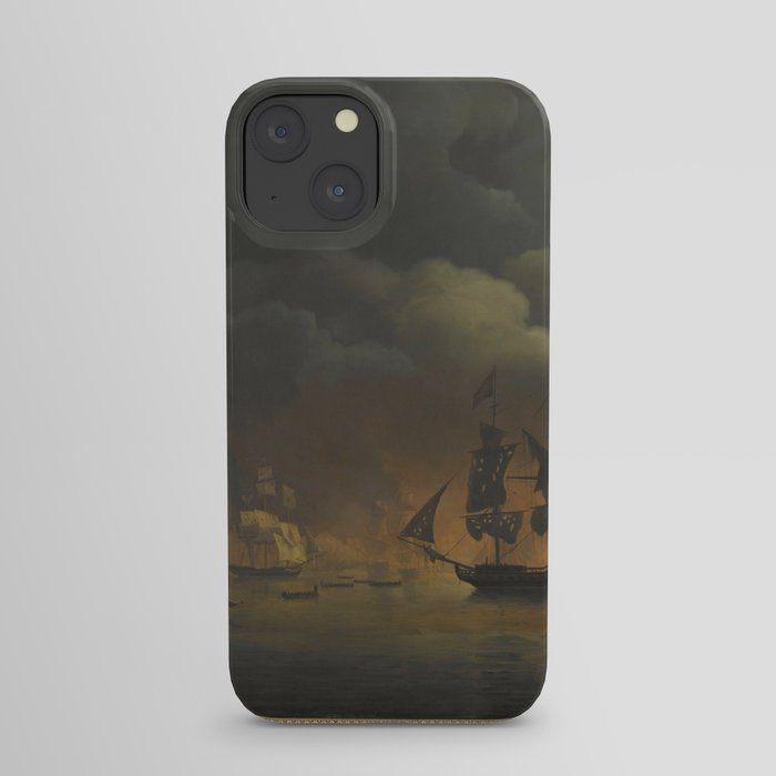 The Anglo-Dutch Fleet under Lord Exmouth and Vice Admiral Jonkheer Theodorus Frederik van Capellen p iPhone Case