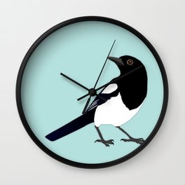 Magpie vector Wall Clock