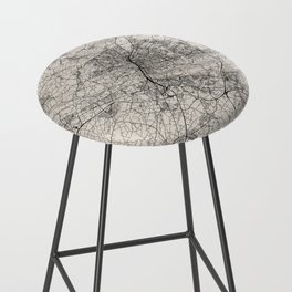 Germany, Bielefeld - Black and White Authentic Map  Bar Stool