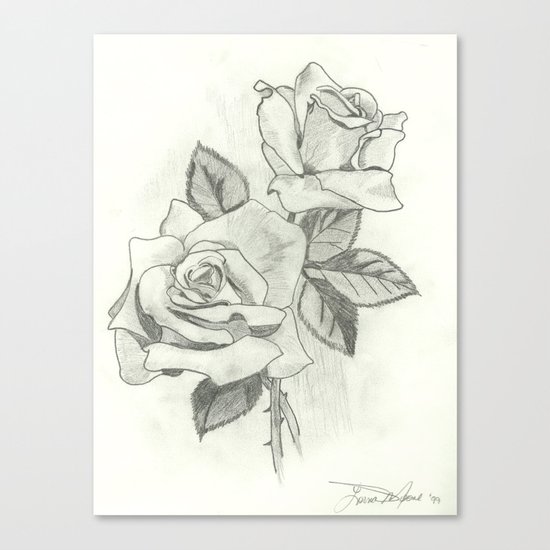 Two Roses Canvas Print