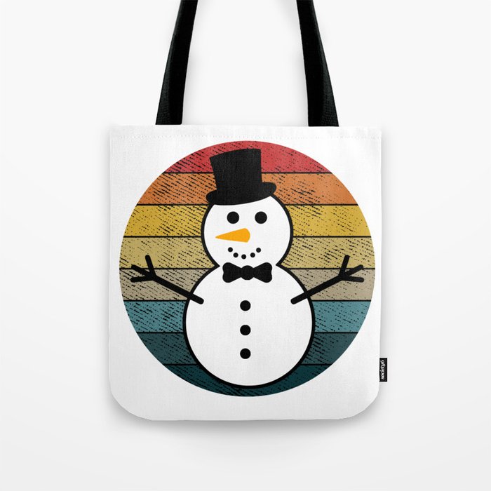 Snowman tote bags deals