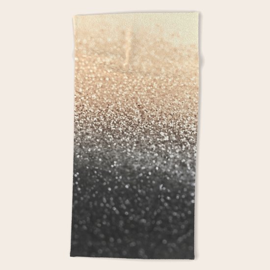 GOLD BLACK Beach Towel