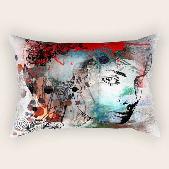 Red Rectangular Pillow