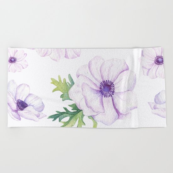Anemones #society6 #buyart Beach Towel