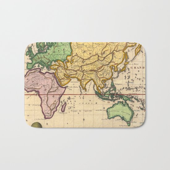 Vintage Map of the East Bath Mat