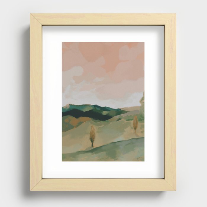 Pink Landscape Recessed Framed Print