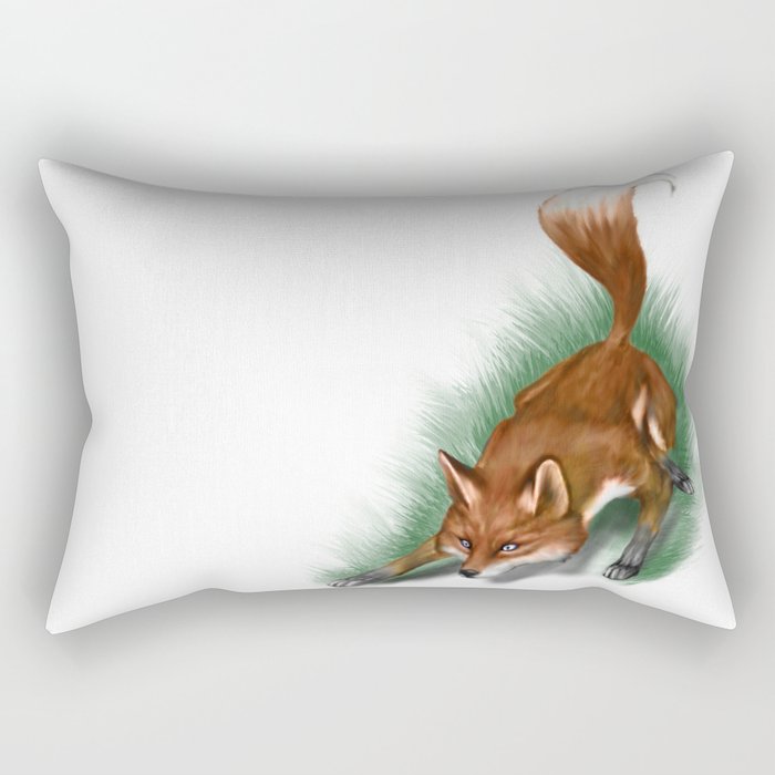 Red Fox Rectangular Pillow