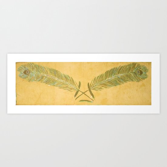 Peacock Batik Art Print