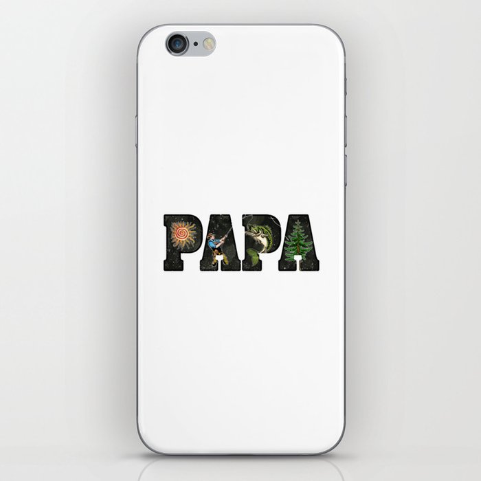 Papa fishing Fathersday 2022 gift iPhone Skin