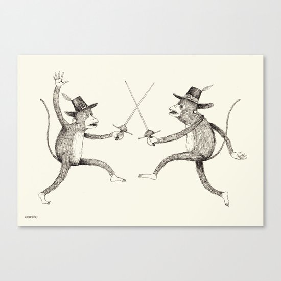 'To The Death!' Canvas Print