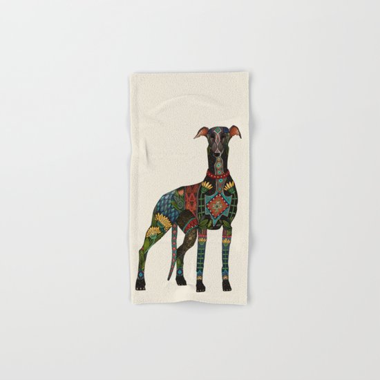 greyhound ivory Hand & Bath Towel