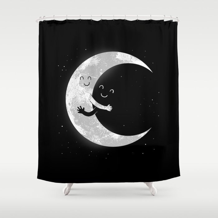 Moon Hug Shower Curtain