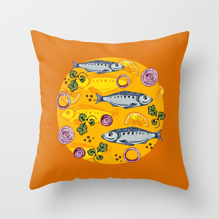 food fish Throw Pillow