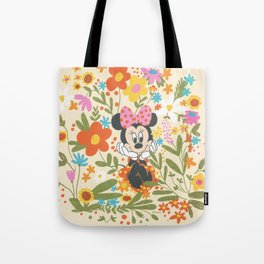"Minnie Mouse Loves Flowers" by Gigi Rosado Tote Bag