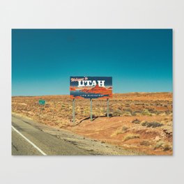 Welcome to Utah Canvas Print