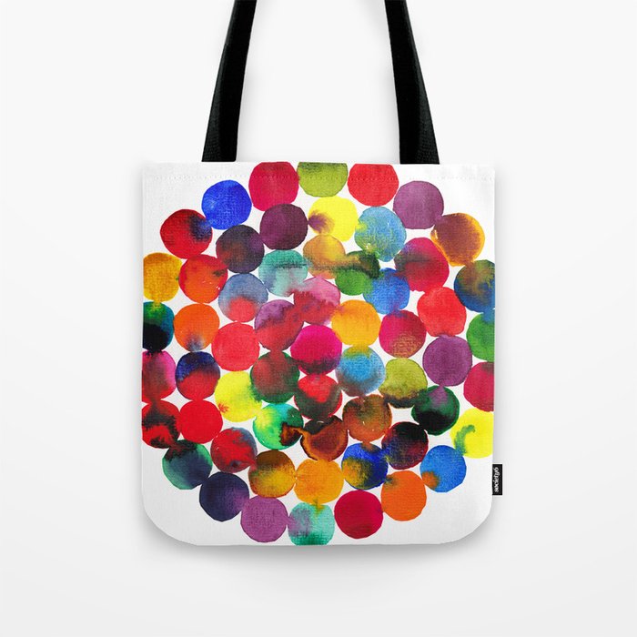 Colored Circles in watercolor Tote Bag