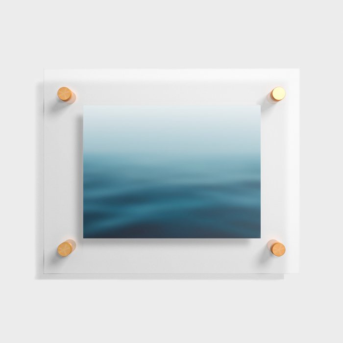  blue white gradient - water color, abstract ocean blur Floating Acrylic Print