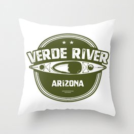 Verde River Arizona Kayaking Throw Pillow