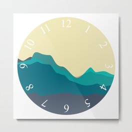 Wall Clock 010 Metal Print | Graphic Design, Pattern, Nature, Landscape 