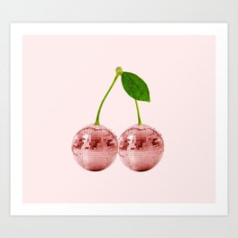 Disco Cherry Art Print