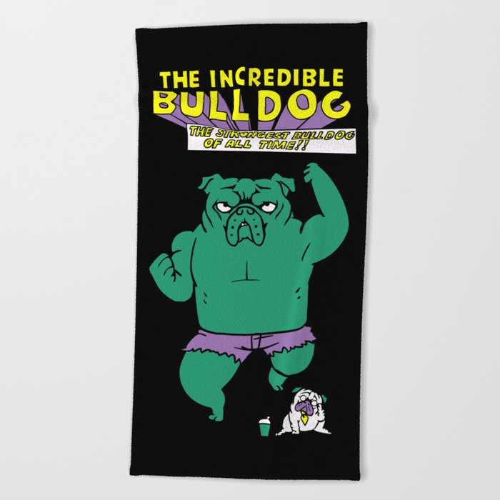 English bulldog beach towel clearance