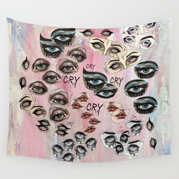 cry cry cry Wall Tapestry