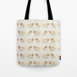 Hand drawn cute cocker spaniel and puppy breed dog. Tote Bag