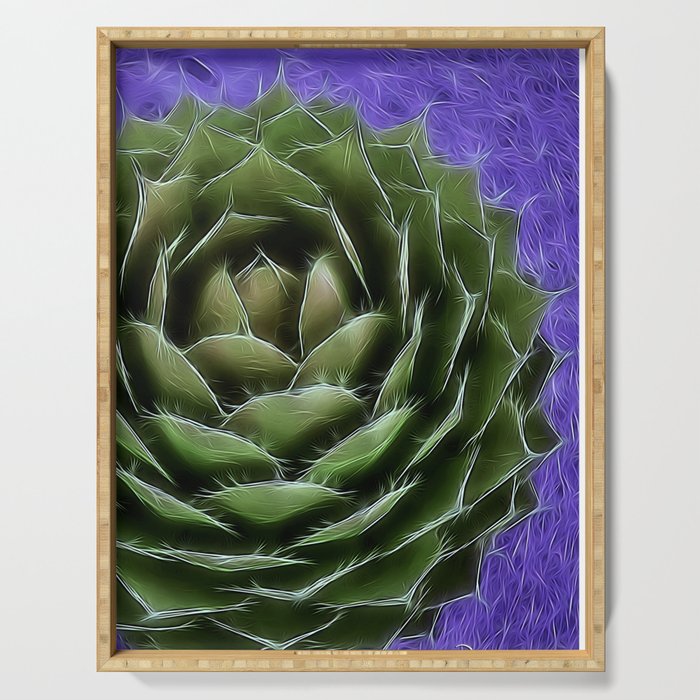 Agave /  green purple Serving Tray