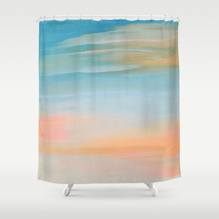 Fresh Colors Painterly Abstract Shower Curtain By Judypalkimas