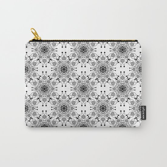 Black lace print elegant ornament Carry-All Pouch