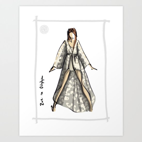 Zoe in Odylyne Art Print