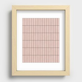 Rectangular Grid Pattern - Pale Pink Recessed Framed Print