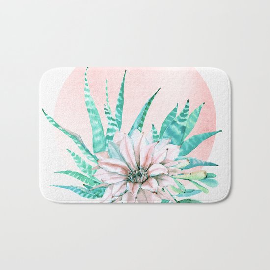 Desert Cactus Succulent Bath Mat