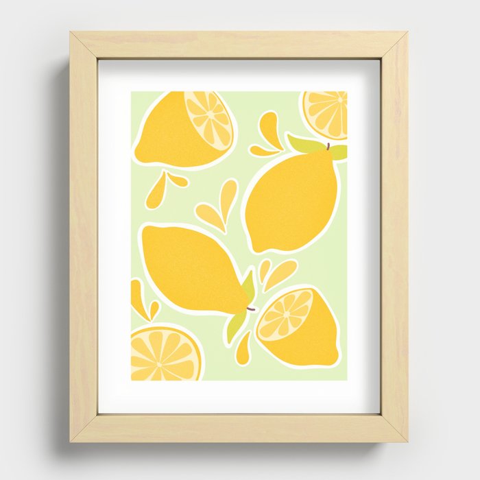 Lemons Recessed Framed Print