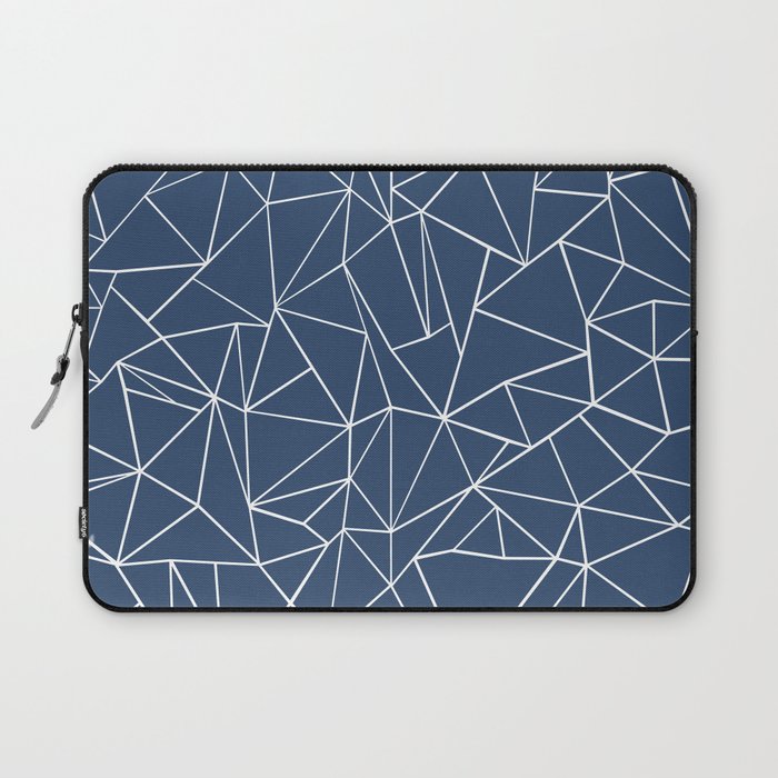 Abstraction Outline Navy Laptop Sleeve