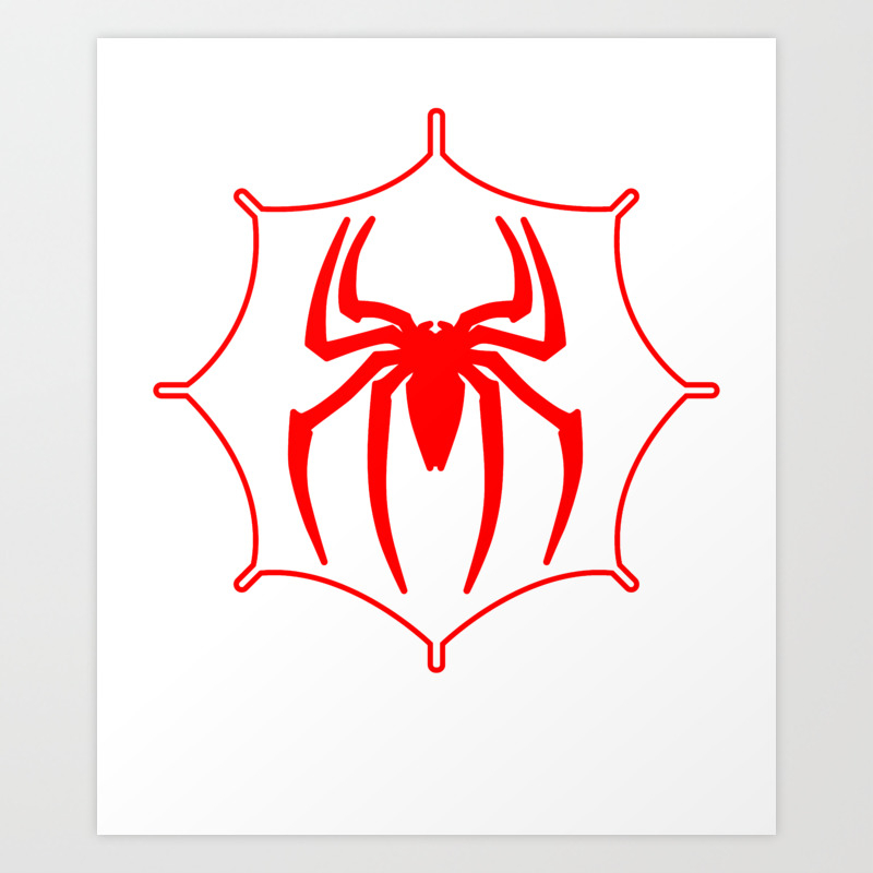 Spider Creepy Halloween Scary Spider S Web Funny Design Art Print