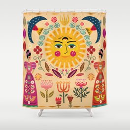 Folk Art Inspired By The Fabulous Frida Shower Curtain