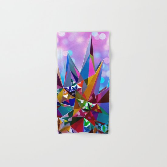 Festive colorful crystals Hand & Bath Towel