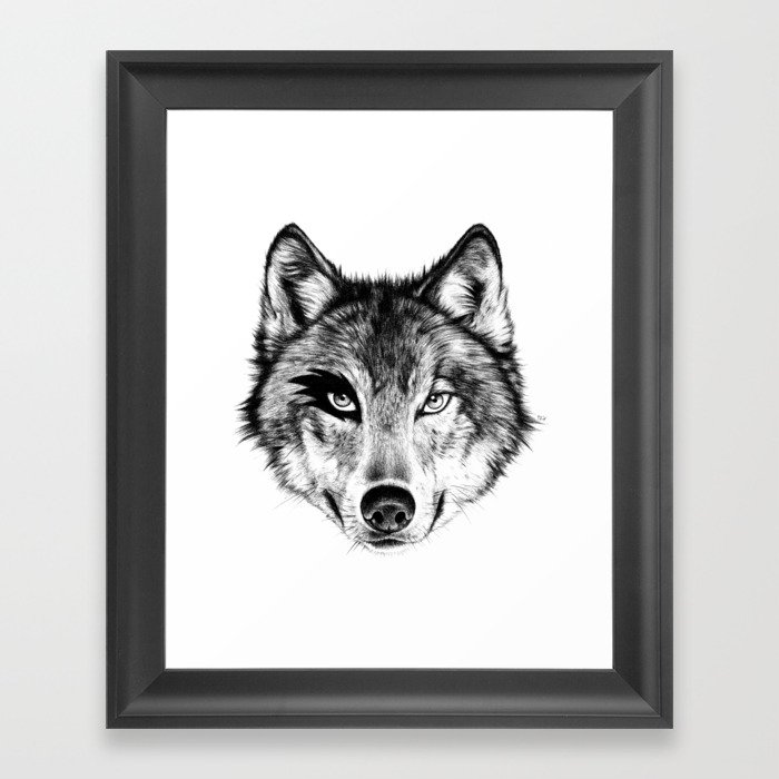 The Wolf Next Door Framed Art Print